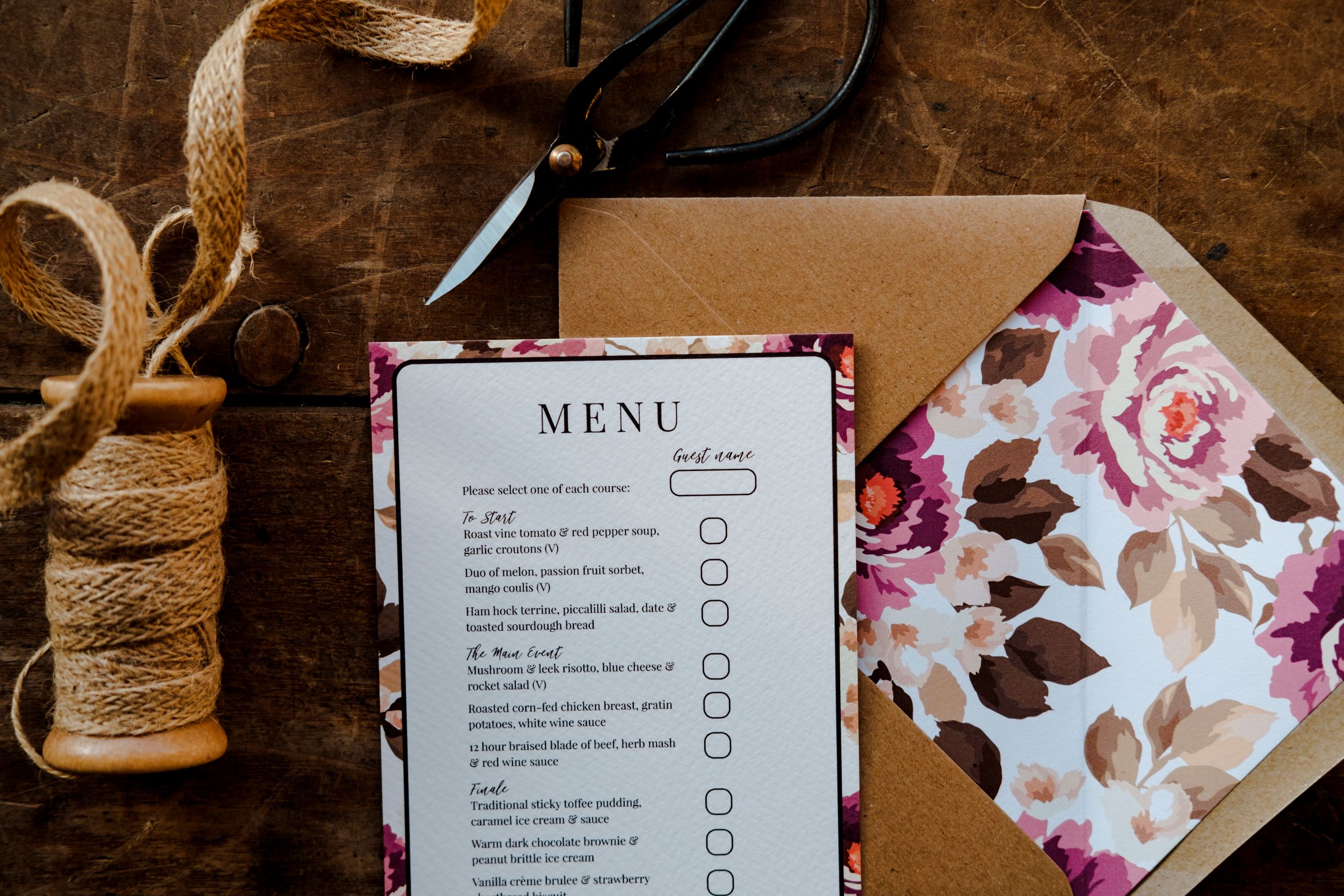 Country Garden - Menu Options